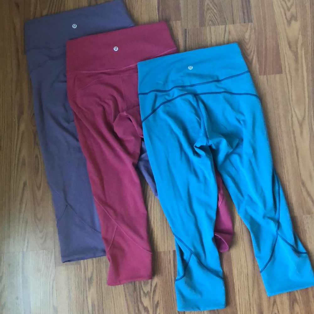 lululemon athletica Leggings in Purple and Pinkish/Red